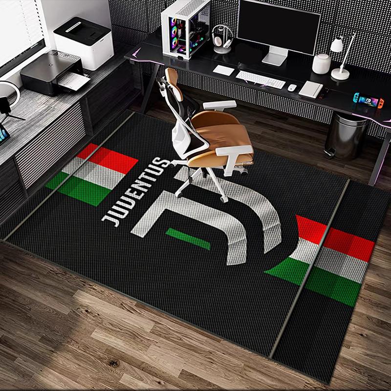 [1pc Juventus Football Club Office Chair Carpet] Digital Printed Area Rug for Home & Game Room Use, Soft Indoor Sofa Chair Mat