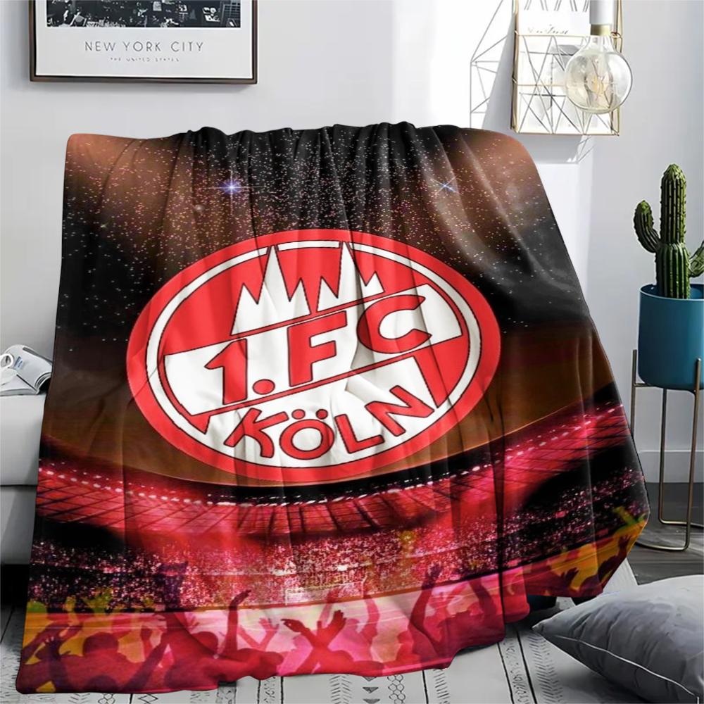 1 szt. Koc Flanelowy z Nadrukiem FC KÖLN, Wysokiej Jakości, Komfortowy na Wszystkie Pory Roku, Wystrój Domu, Ciepło i Komfort, Idealny na Prezenty Świąteczne51