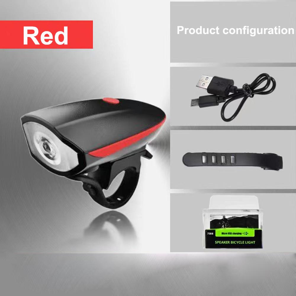 Bike Light with Horn Set,Rechargeable Bicycle Light with Bell,Bike Front Light for Electric Scooter, 3 Lighting Modes
