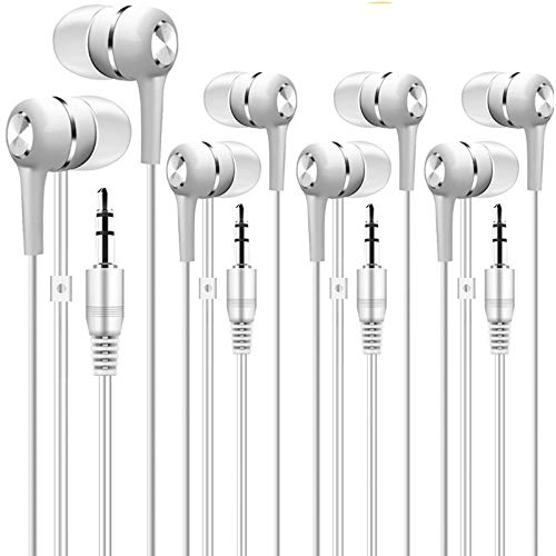 

Yoley Bulk Earphones Headphones 100 Pack Wholesale Disposable Earphones Bulk Earbuds for Classrooms, Schools, Kids, Libraries, Museums (White)