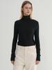 PAUL&ALICE High-Neck Wool Shirred Tee / 5 Colors