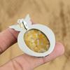 Natural Plume Agate Gemstone Pendant 925 Sterling Silver Jewelry For Women