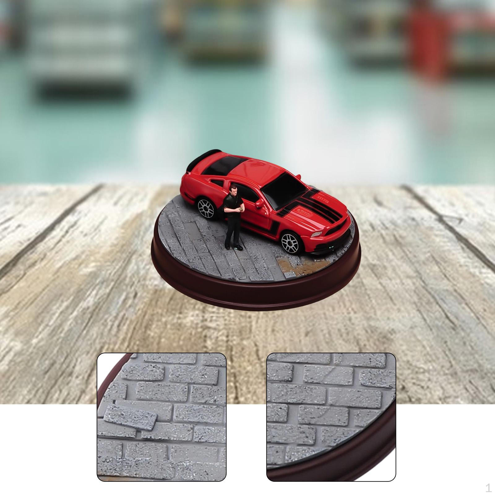 1/64 Diecast Car Display Base 1:64 Diorama Collection Realistic Parking Lot Scene for Mini 8.5cm