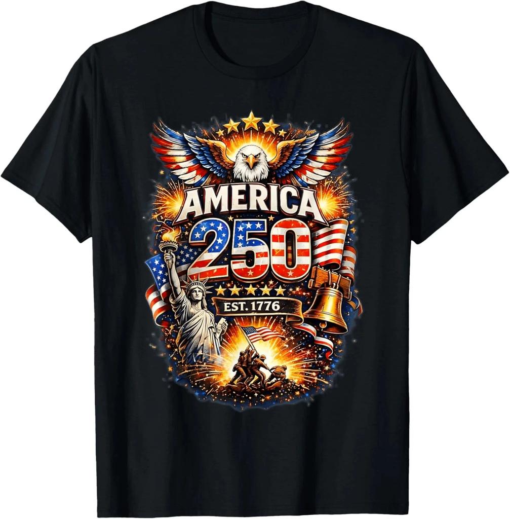 250 Years American 1776 2026 250th USA Birthday 4th of July T-Shirt