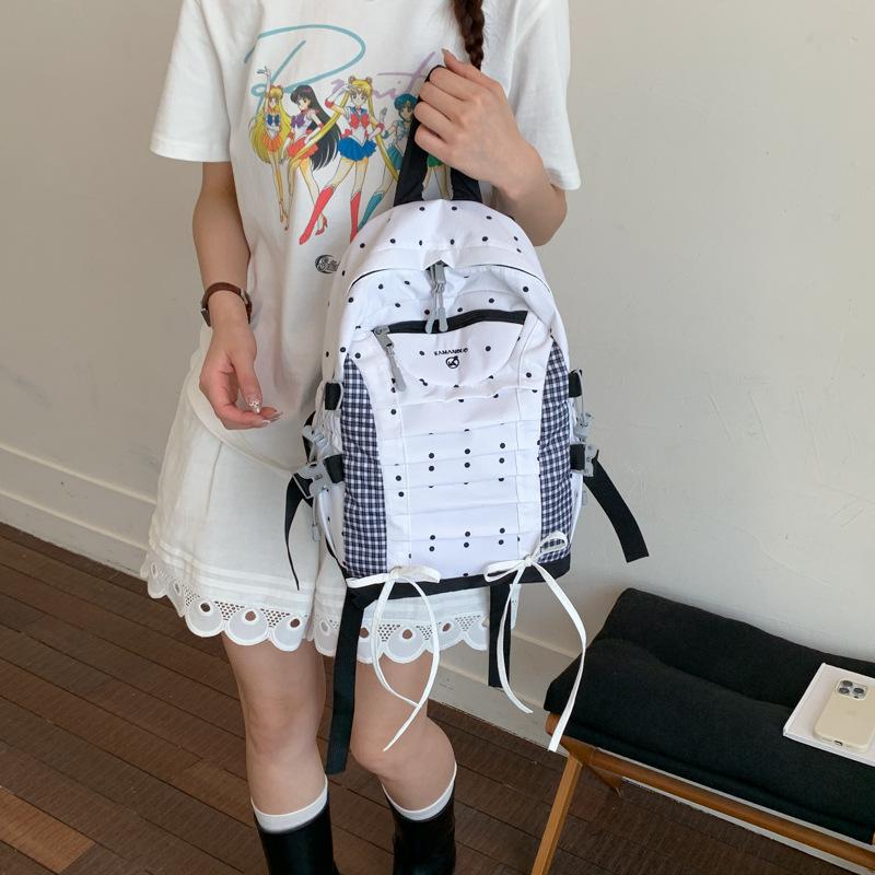 Schoolbag Korean version ins Small fresh schoolbag for college students High value and large capacity class Junior high school students High school