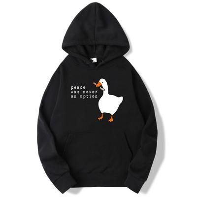 Women  Long Sleeve Hoodie Autumn Winter Sudadera Hombre Peace Was Never An Option Goose Hoodie Unisex Hooded  Women Sweatshirts