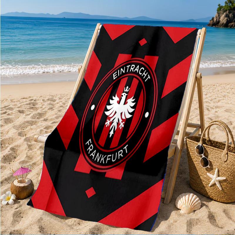 Eintracht Frankfurt Crest Beach Towel, Quick-drying, Easy To Care For, Suitable for Both Fitness and Beach Vacations,Sports Essential