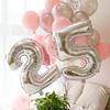32inch Gold Rose Blue Silver Number Aluminum Film Balloons Digital Baby Shower Christmas Wedding Happy Birthday Party Decoration