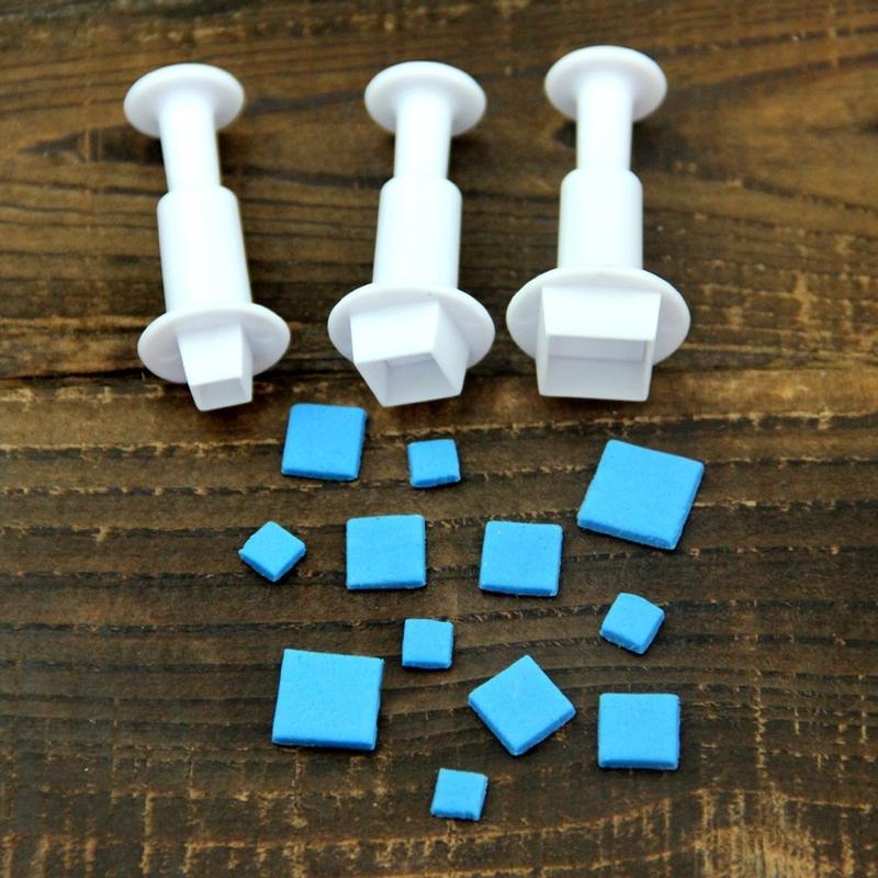 Fondant Cookie Cake Cutter Ejector Stamp Plunger Cutters Embossed Mold Moulds DIY Kitchen Baking