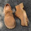2024 spring and summer new anti-velvet leather thick-soled casual leather shoes Mickey Derby big head leather shoes men 24288-J