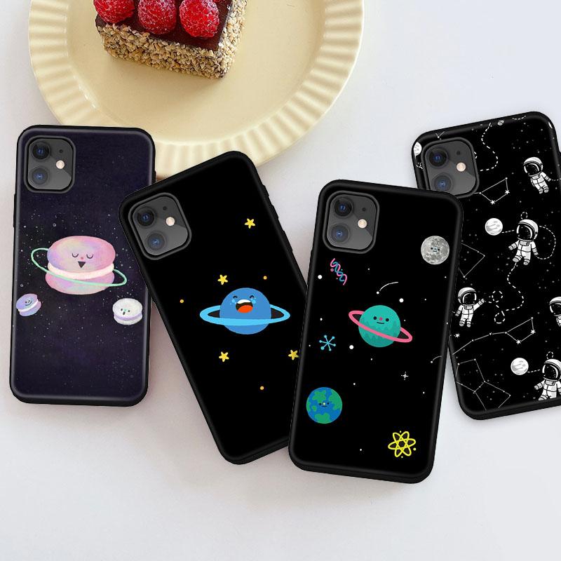 

Для Samsung Galaxy A30s A50s Huawei Xiaomi 10 Pro Redmi Note 8 9 10 Pro чехол для iPhone милый цвет звездное небо с узором маленькой планеты мягкий чехол для телефона из ТПУ Vivo Y95