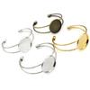 2 Stück 20mm 25mm Innenmaß DIY Armreif Armband Cabochons Leere Basis Fassung Schale Lünette DIY Schmuckherstellung Zubehör Zubehörteile