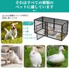 HEEOREV Pet Playpen, Dog Cage, Pet Fence with Doors (2 Doors, 140x70x80cm, Silver/Black) Easy Assembly, Flexible Layout, Potty Training, Escape Preven