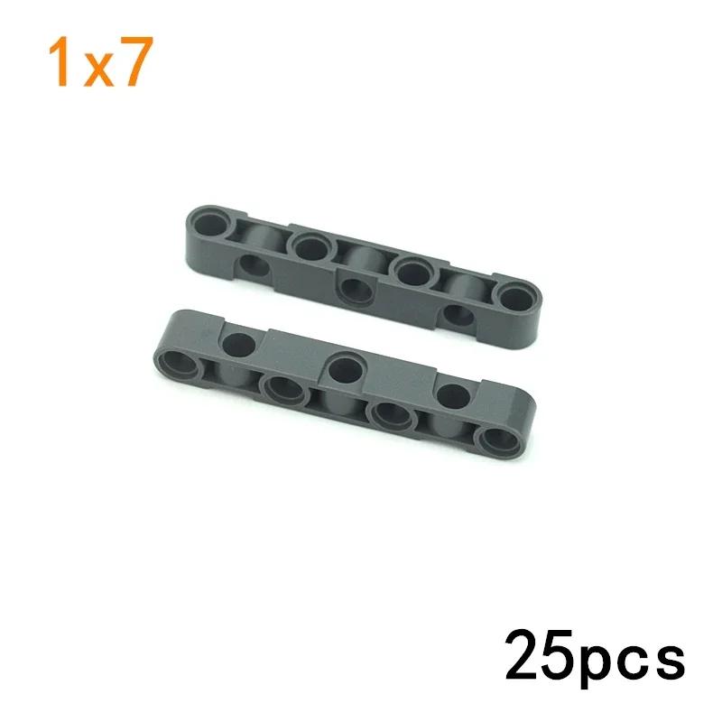 Technical MOC Thick Beam Studless Liftarm with Holes 1x3 1x5 1x7 1x9 1x11 Building Blocks DIY Toys