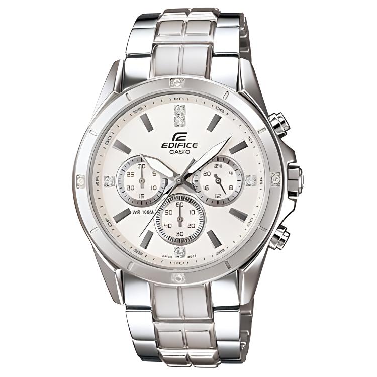 CASIO Men EDIFICE 42.5mm White Watch EF-544D-7A EF-544D-7A White Dial