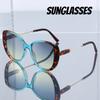 Women's Personalized Square Large Frame Sunglasses Outdoor UV Protection Fashion Glasses Driving Travel UV400 Sunglasses