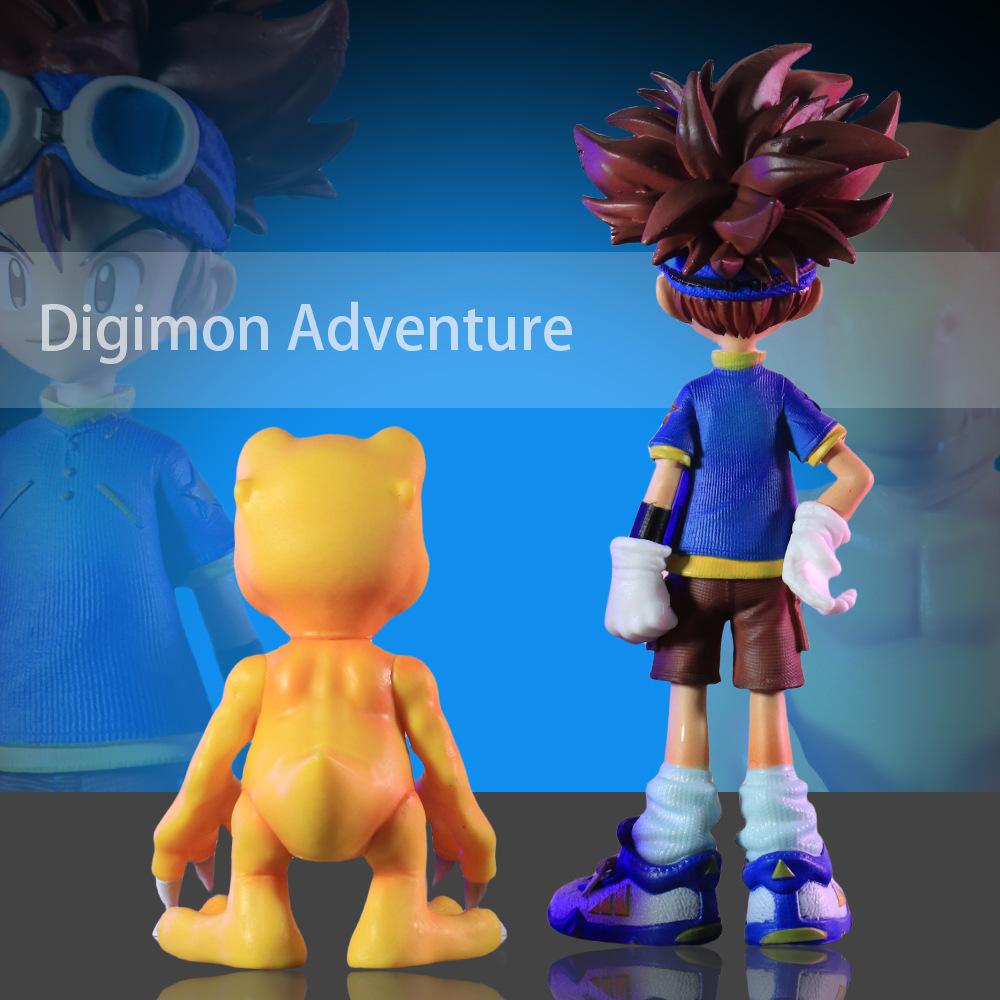 Anime Digimon Adventure Taichi and Agumon Peripheral Figure Model Doll Collection Statues Birthday Ornaments Toys Gifts