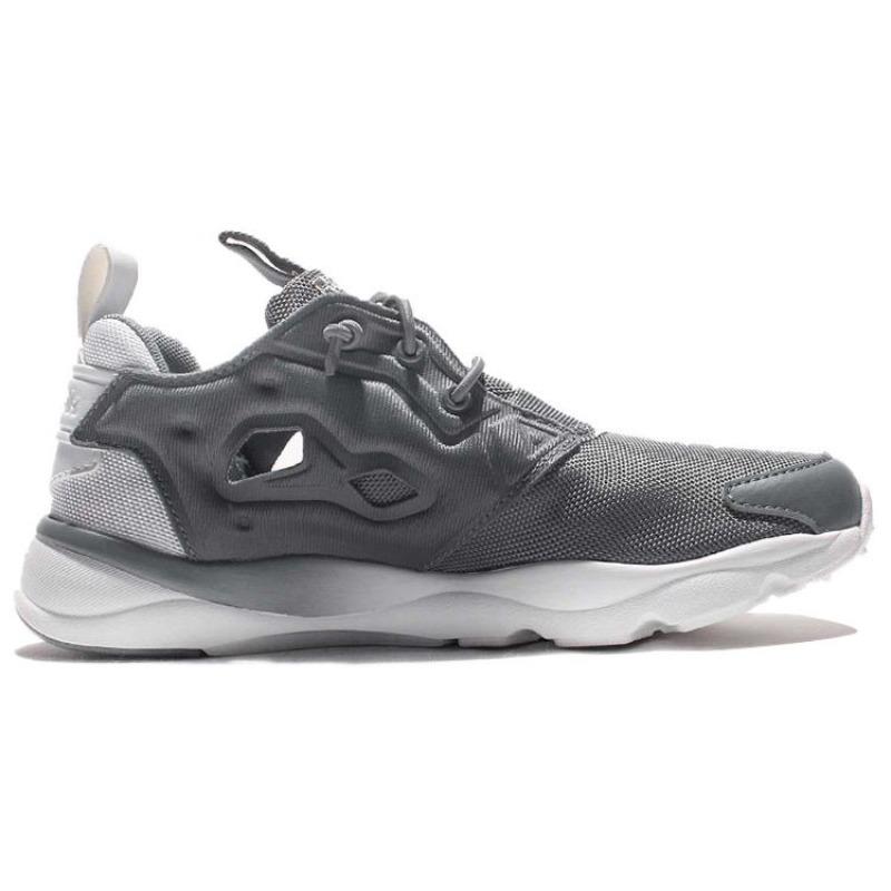 Reebok Furylite Clean Minimalist Fabric Synthetic Leather Low Top Marathon Running Shoes Womens Dark Gray BD1436