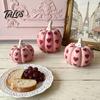 Autumn Harvest Table Decor Pink Ceramic Pumpkin with Heart Pattern, Artificial Figurine, Romantic Gift for Girlfriend Fall Tabletop Ornaments Harvest,