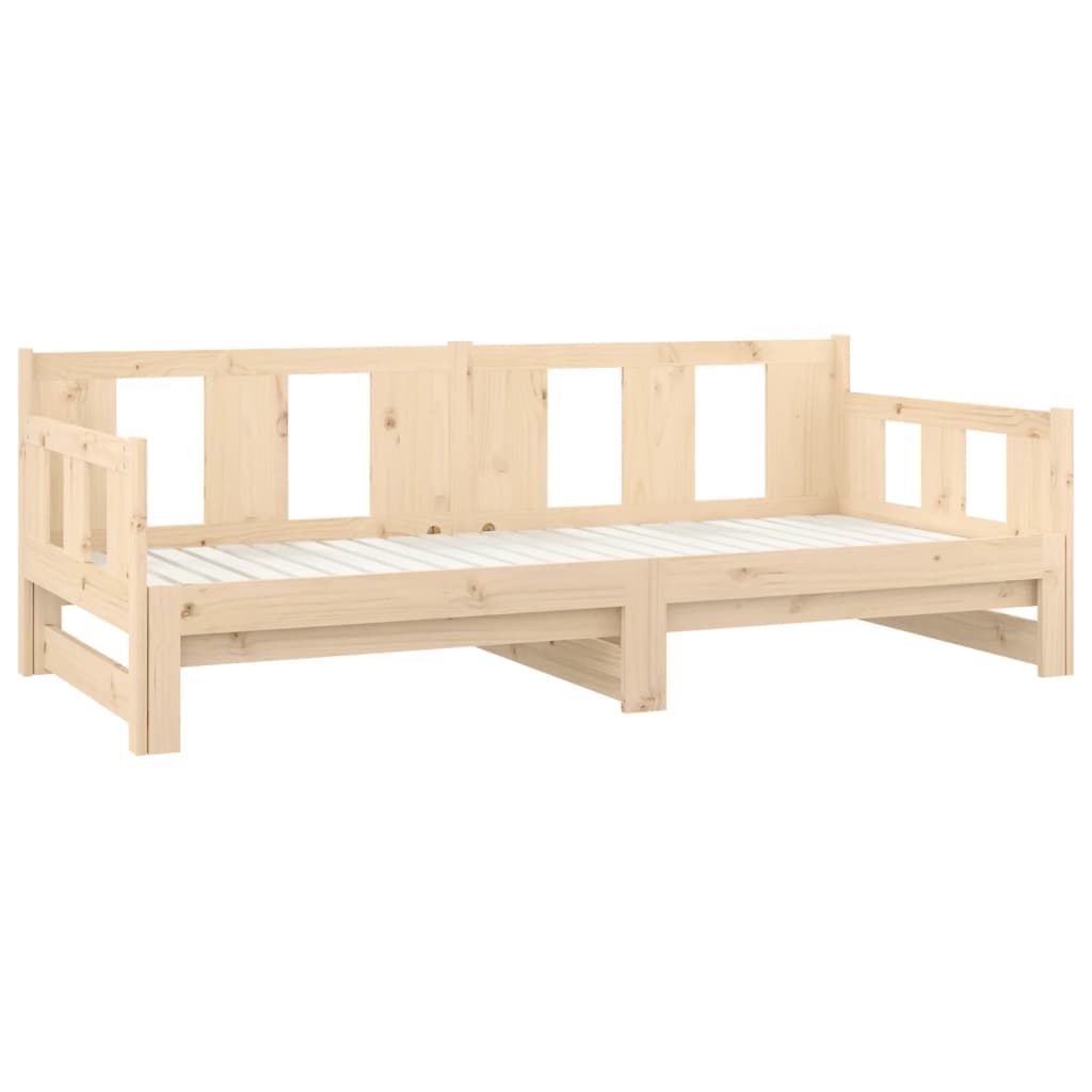 Pull Out Daybed Solid Pine Wood 2x(90x190) Cm