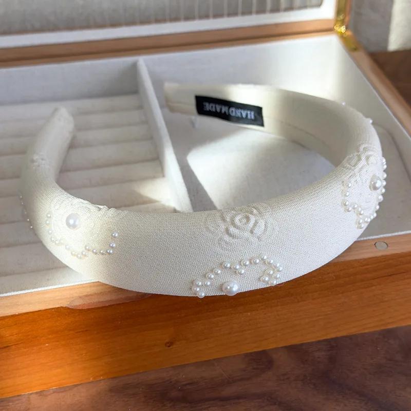 

Ретро Принт Розы Жемчужный Кристалл Ободок Женский Элегантный Повязка на Голову Девушка Милый Бежевый Голубой Обруч для Волос Леди Вечерние Аксессуары для Волос