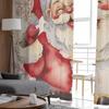 Christmas Snowflakes Retro Santa Claus Sheer Curtains Modern Gauze Curtain for Living Room Bedroom Voile Yarn Curtains