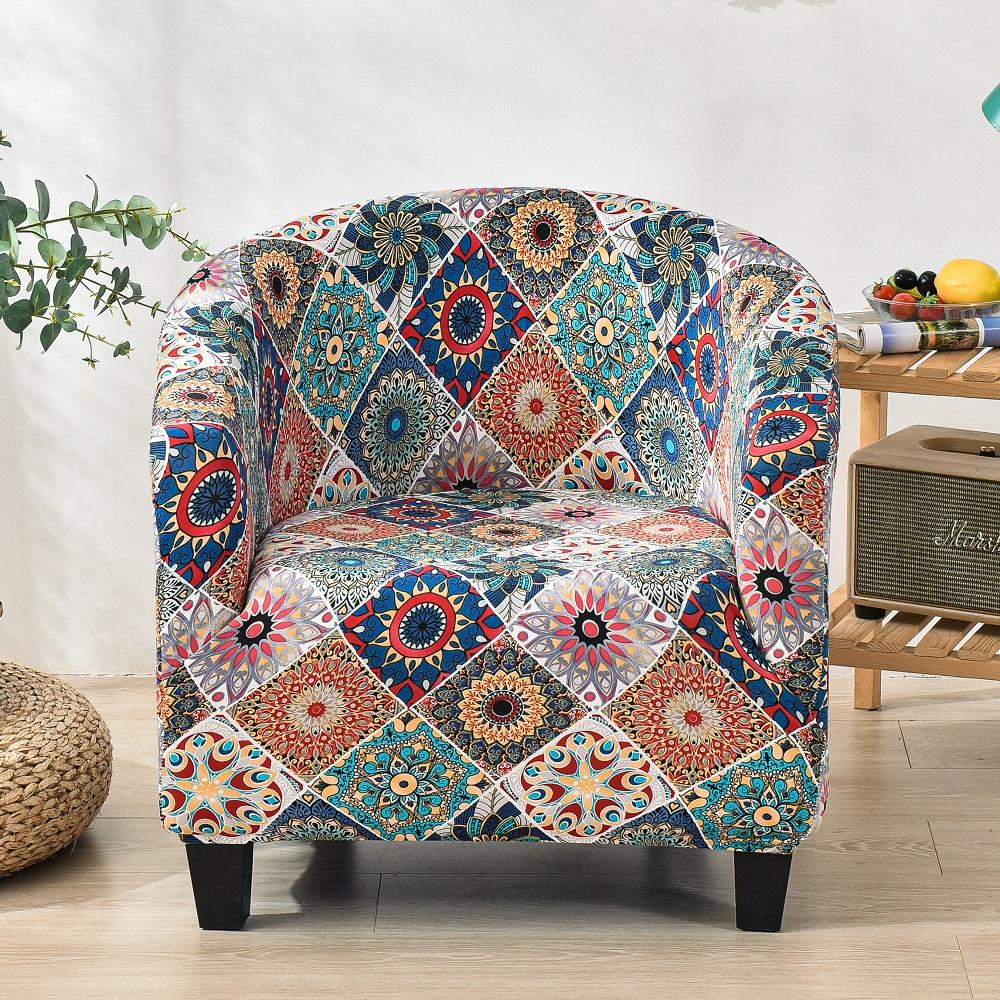Spandex Coffee Tub Sofa Couch Cover Armchair Seat Protector Washable Dust-proof Furniture Slipcover for Banquet Bar High Stretch