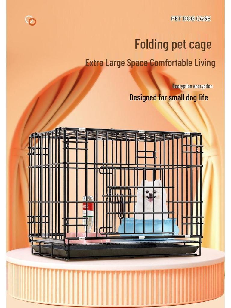 Faltbarer Indoor-Draht-Haustierkäfig für mittelgroße und kleine Hunde
