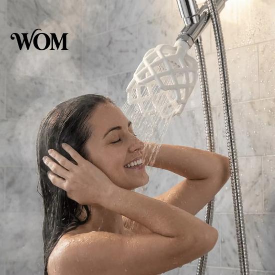Shower Head Head, 3D Printed Hollow Woven Rainfall Sprayer, Clog-Free Self Cleaning Easy Clean Installation Bathroom Accessory Full Body