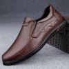 Fashion Genuine Leather Men Boat Shoes Breathable Male Business Loafers Classic Slip on Flats Casual Footwear New Antiskid Driving Shoes