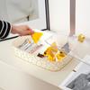 With Lid and Handle Fruit Snacks Plate Tray Rectangle Square Snack Serving Tray Case Kitchen