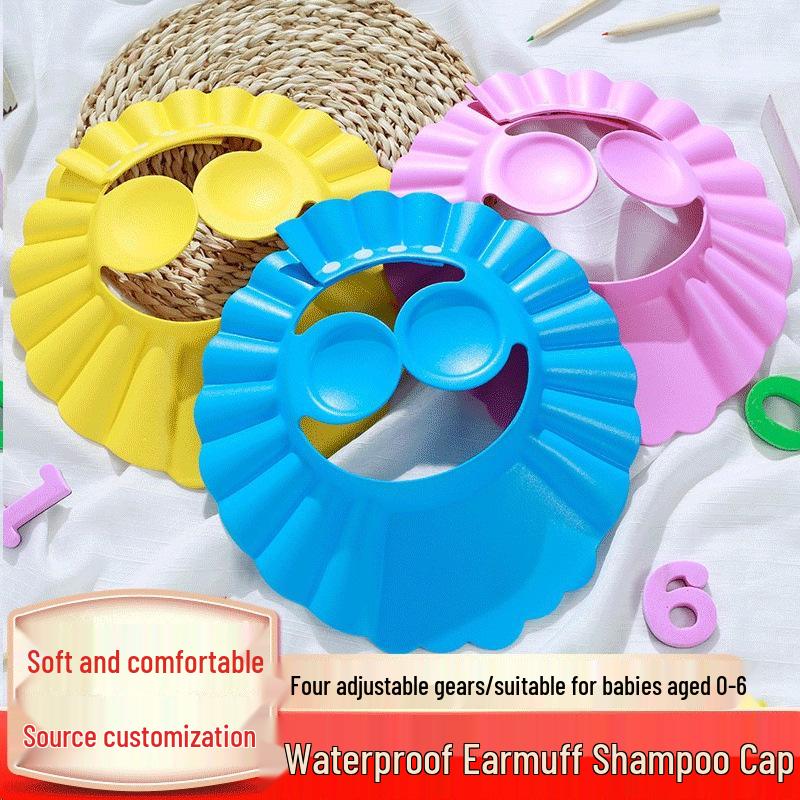 Waterproof Baby Shampoo Cap with Ear Protection for Infants