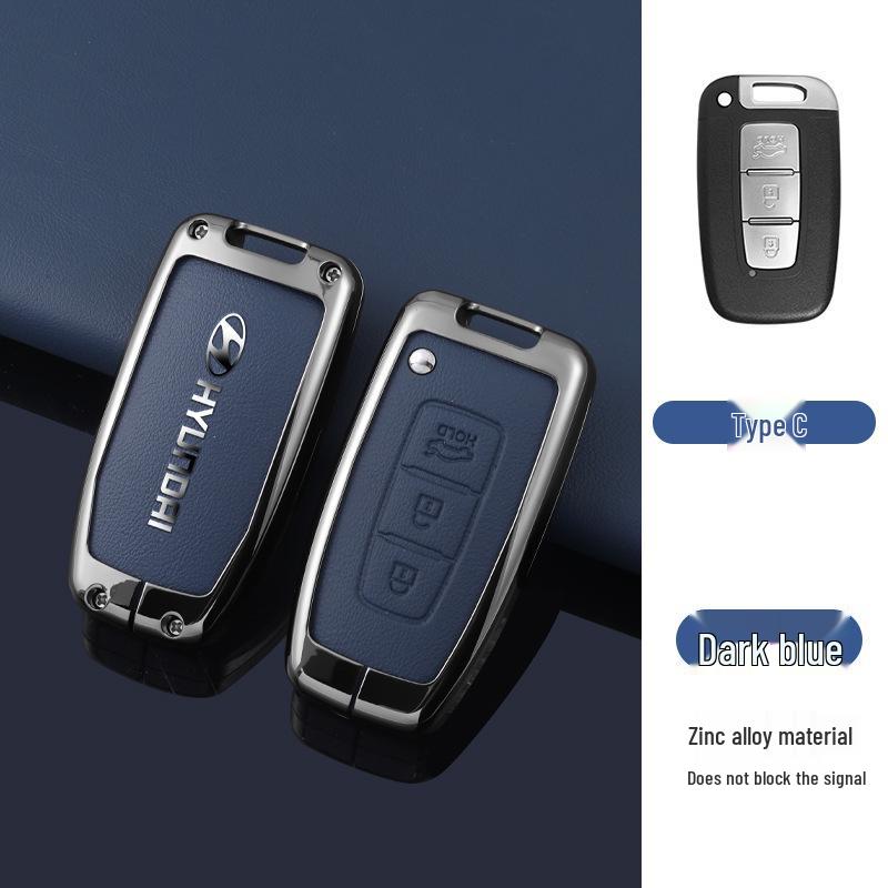 Key Cover Compatible with Beijing Hyundai Ix35, Elantra, Festa, Verna, Ix25, Santa Fe - Premium Men's Bag Case