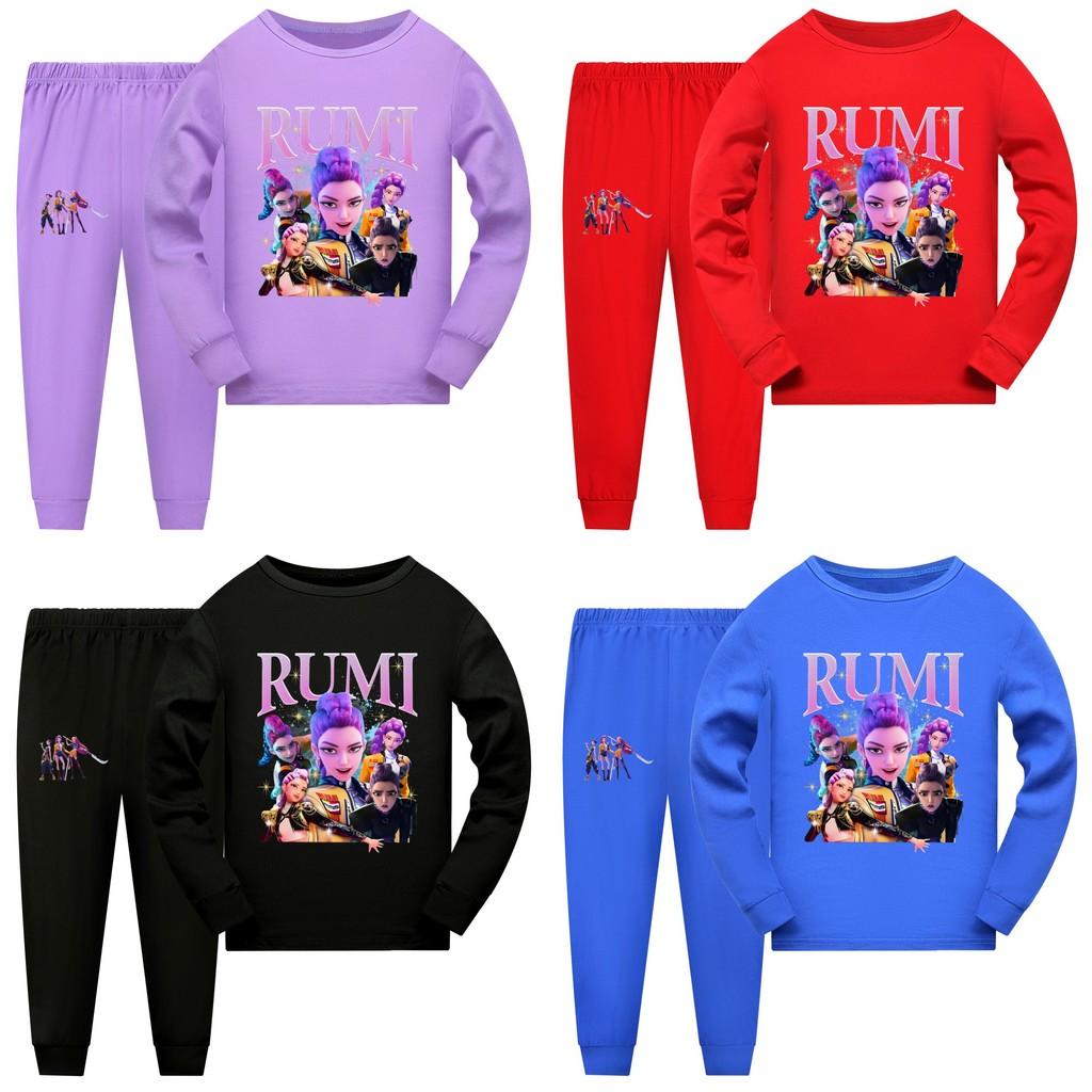 Kpop Demon Hunters Children Short Sleeve Shorts Pajama Set For Sleepwear And Family Comfort