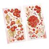 2PCS Vintage Scrapbook Stickers Flowers Gilding Processing Paper Easy Apply Long Lasting Aesthetic