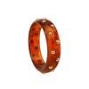 Gold Beads Stackable Bangle Round Shape Wrist Jewelry Fashion Wide Resin Bracelet  Commute