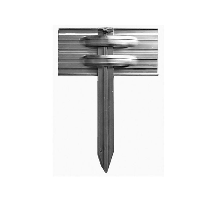 Bordure de Jardin en aluminium ultra solide - ICH-ZAPFE.DE - 10 cm x 100 cm - Galvanisé - Aluminium