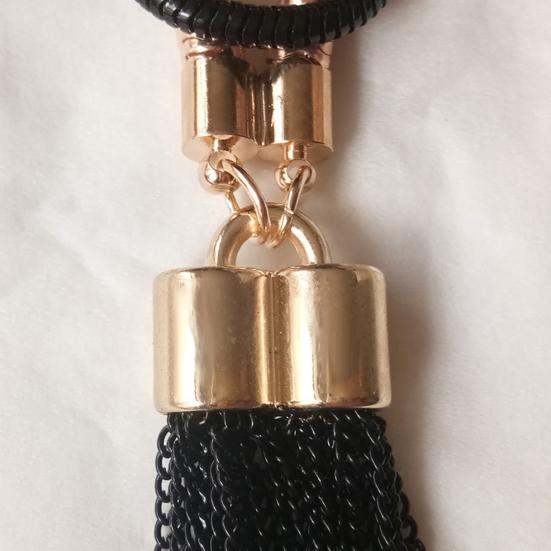 Women Long Tassel Elegant Chain Necklace for Party