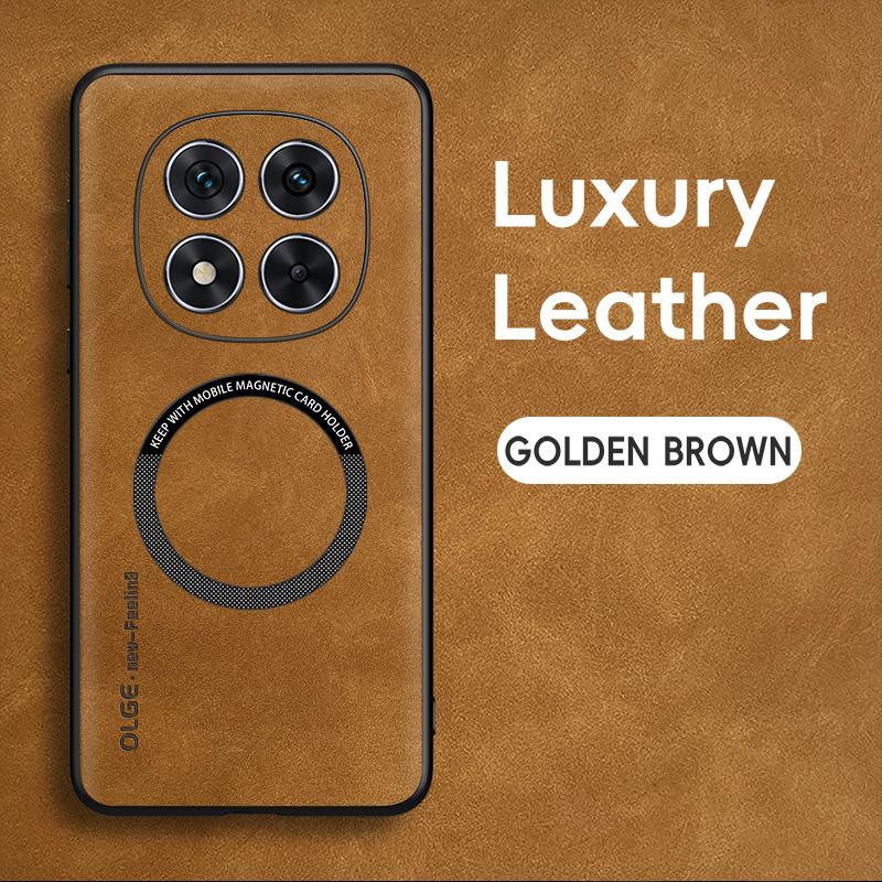 Suede Leather For Magsafe Magnetic Wireless Charge Case For Redmi Note 14 Pro Plus 13 12 Pro 5g Cover
