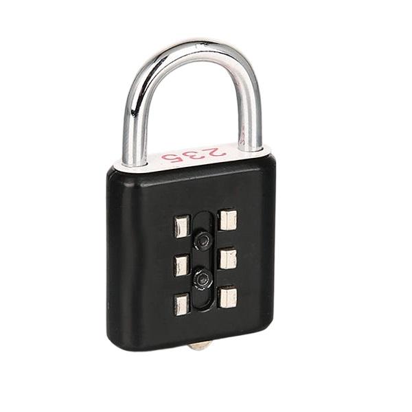 6 Button Combination Lock Zinc Alloy Heavy Duty Padlock Weatherproof Luggage Gym Locker Toolbox Travel Suitcase Security Lock Zinc Alloy&Door Lock чёрный
