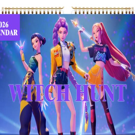Kpop Demon Hunters Calendar 2026 Jan. 2026 - Dec. 2026 12 Monthly Calendar Coil