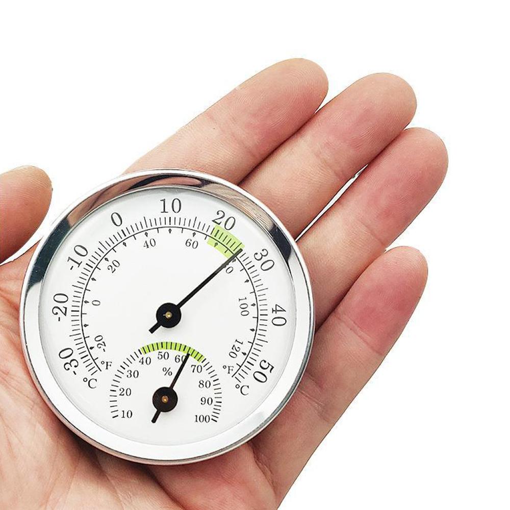 Zeigerthermometer Hygrometer Thermohygrometer Innen Außen Wandmontiert Elektronischer Temperatur-Feuchtigkeitsmesser für Haushalt