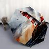 1pc Lighthouse Sea Automatic Folding Umbrella, Heavy Duty 8 Rib Iron Frame,  Suitable for Travel, Daily Use, Birthday, Decor Gift M0105115