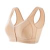 Women's Front Buckle Cotton Vest Bra - Wire-free, Plus Size for Middle-aged & Elderly Moms