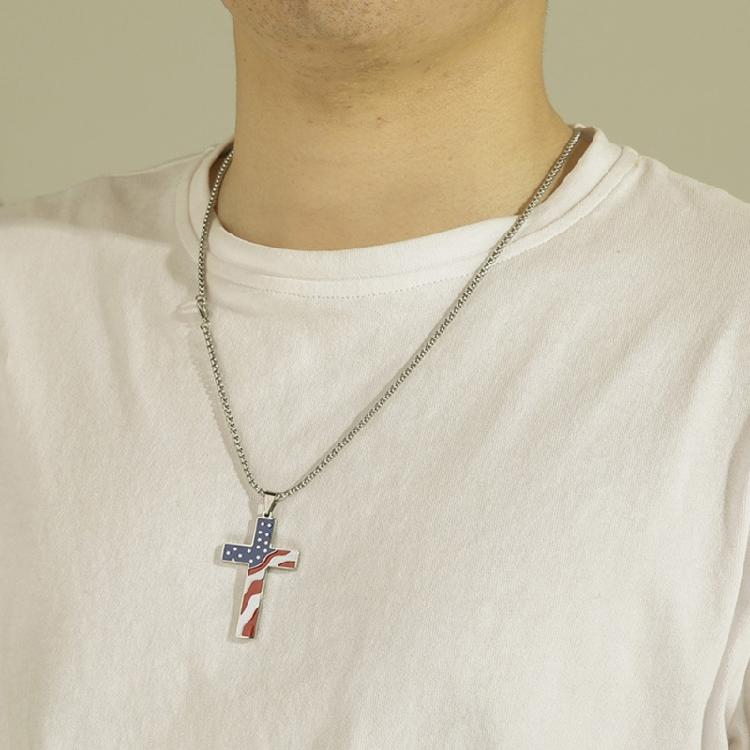 Fashion Forward Stainless Steel Chain Necklace Crosses Pendant Collarbone Chain Jewelry Unisex Accessory