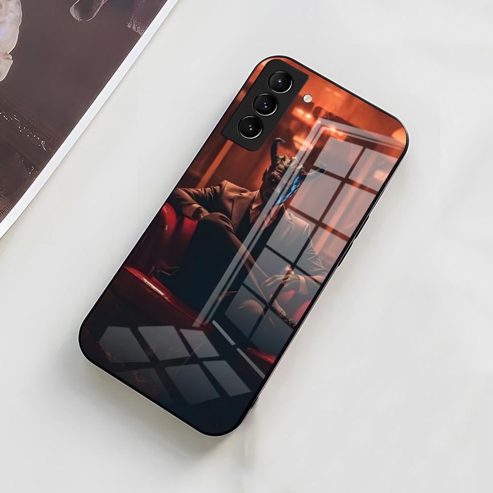 Devil In A Suit Phone Case For Samsung A56 A36 A26 A16 A15 A25 A35 A55 A14 A34 A24 A54 Glass Case