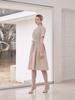 Koes Cotton Pleated Dress_Beige