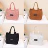 Cotton Corduroy Tote Bag For Women With Large Capacity Street Style Handheld Ladies Bag
