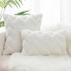Wave Patterned Luxey Pillowcase 18inch Solid Color Plush Cushion Covers Gentle Breathable Pillow Case Living Room Room Sofa Bed Home Decor