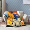 UFO Robot Grendizers Goldorak Blankets Japan Anime Fleece Funny Warm Throw Blankets for Home Restaurant Winter Car